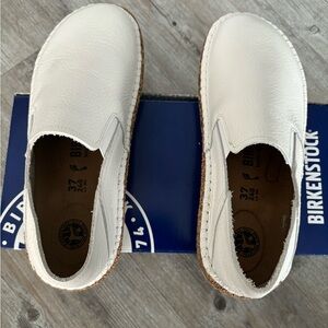 Birkenstock Womens Callan Slip On White Leather